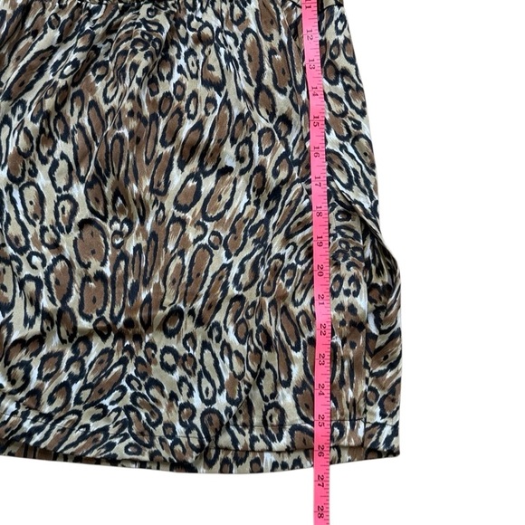 70s Vintage Flair Lingerie Nylon Leopard Print Vneck Slip Dress Small - Picture 4 of 6